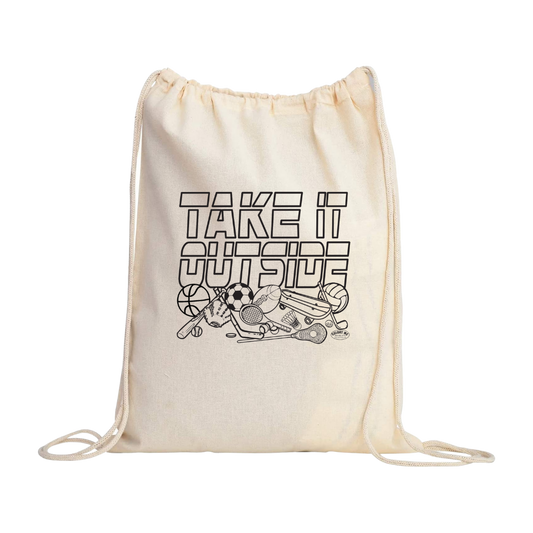 Take It Outside Drawstring Bag
