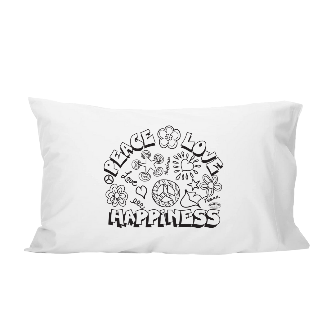 Colortime Peace Love and Happiness Pillowcase