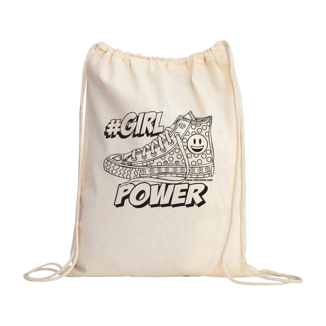 Colortime #Girl Power Drawstring Bag