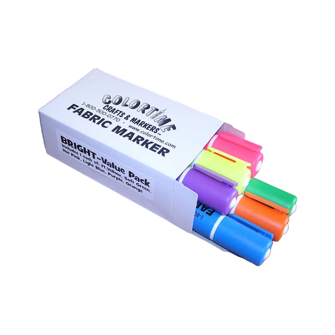 Colortime Bright Value Pack of Fabric Markers