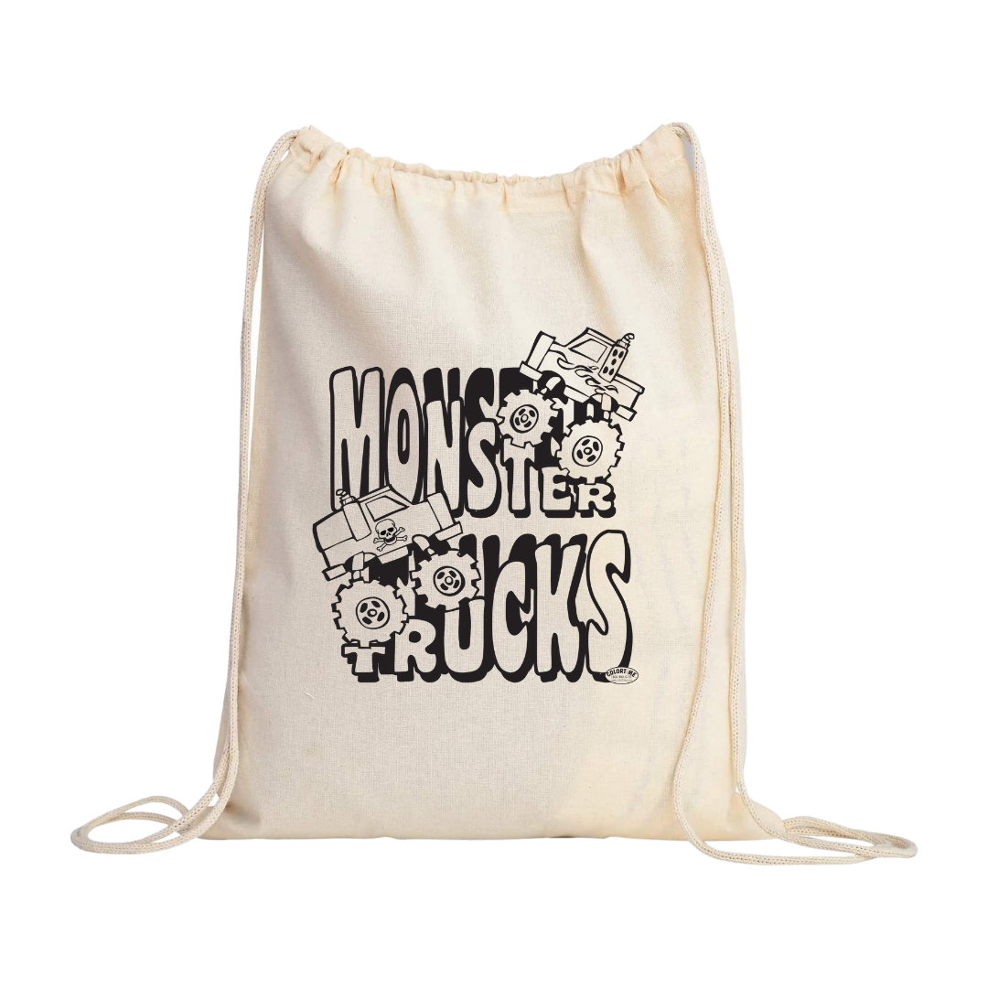 Monster Truck Drawstring Bag