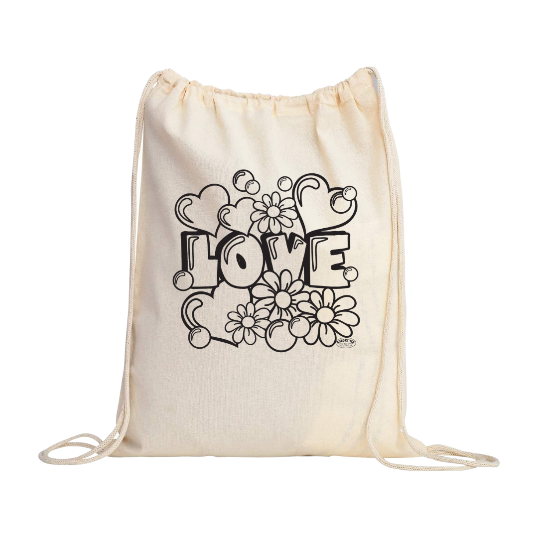 Colortime Love Drawstring Bag