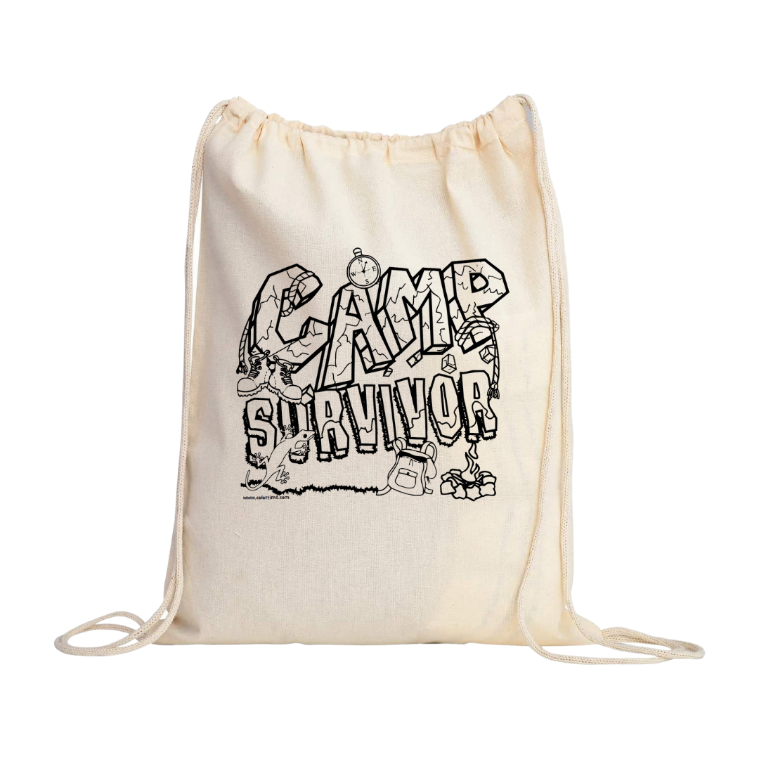 Camp Survivor Drawstring Bag