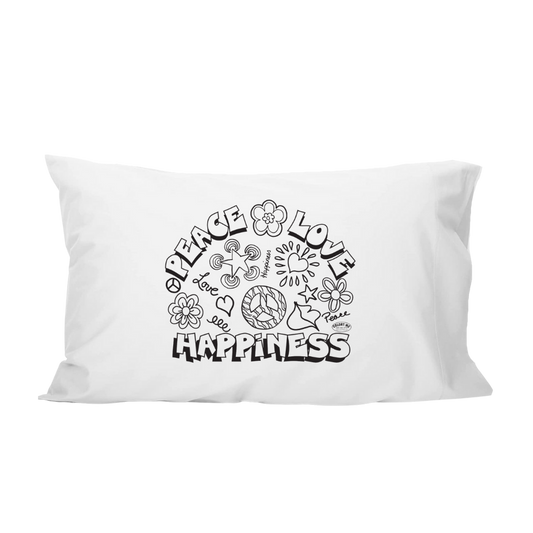 Peace Love and Happiness Pillowcase