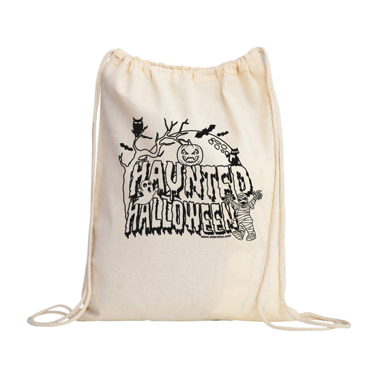 Haunted Halloween Drawstring Bag