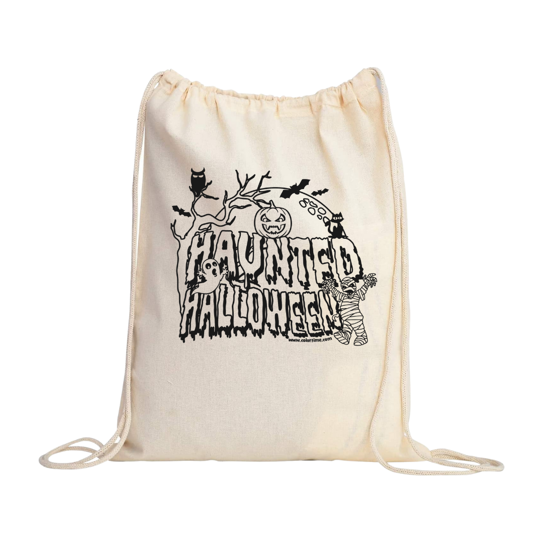 Haunted Halloween Drawstring Bag